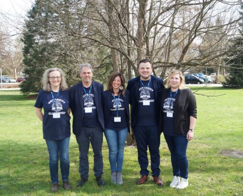 Das Organisationsteam, von links nach rechts: Gisela Hagmair, Hans Karl Peterlini, Irene Cennamo, Jasmin Donlic und Leonie Schlagg