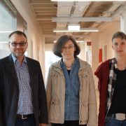 Das Team rund um die Tagung "Zwischen Himmel und Alltag". Ass.Prof. Mag. Dr. Christian Domenig, Ass.-Prof. Dr. Angelika Kemper und Marion Stefanie Güldner