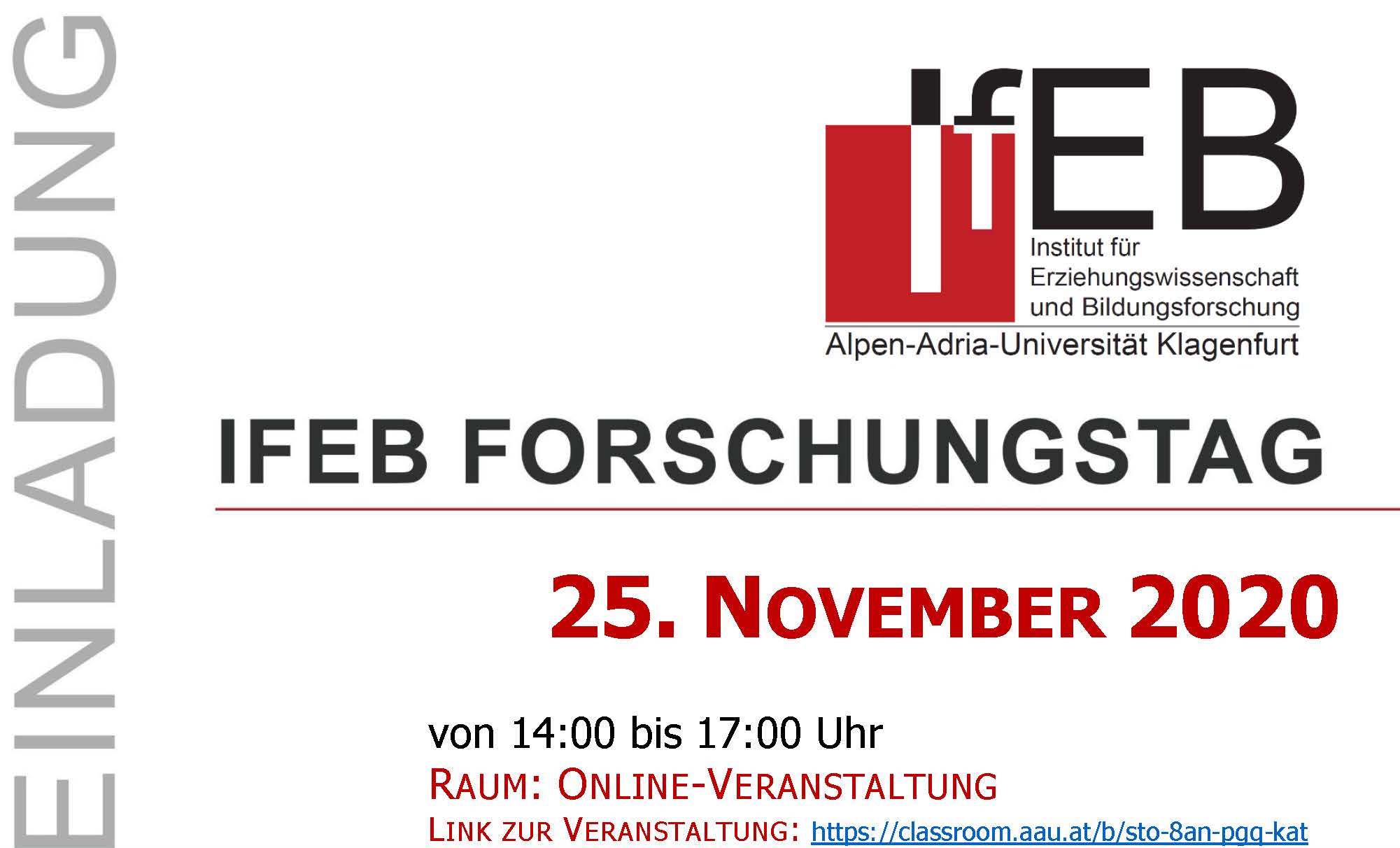 IFEB FORSCHUNGSTAG 25. November 2020 Universität Klagenfurt