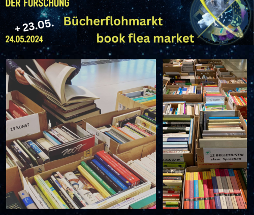 Bücherflohmarkt | book flea market der Universitätsbibliothek Klagenfurt zur Langen Nacht der Forschung 2024 | ©aau/ubk