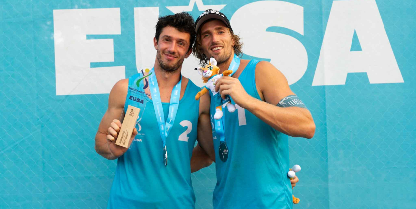 Silbermedaille für Maximilian Trummer (links) und Felix Friedl (rechts) bei den EUG 2024