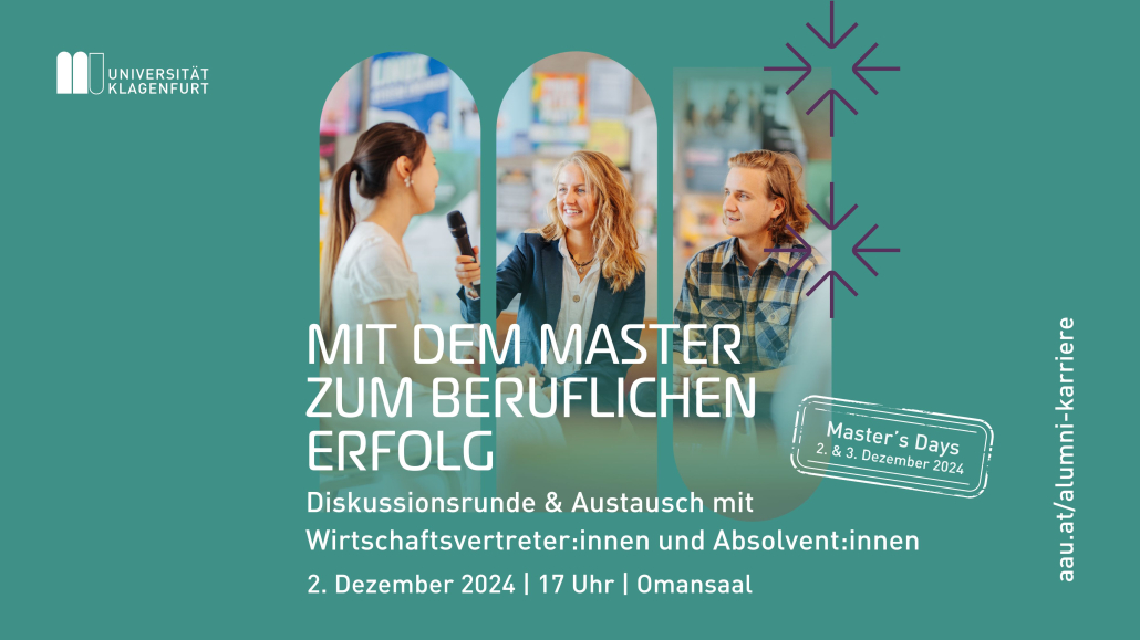 Sujet Mit dem Master zum beruflichen Erfolg | 2. Dezember 2024