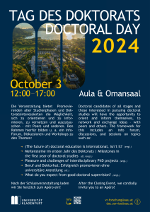 Plakat zum Doctoral Day 2024 (3. Oktober 2024)