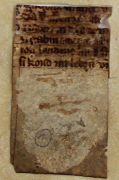 Iwein-Fragmente, Universitätsbibliothek Klagenfurt, PE 63, Ausschnitt von 1r