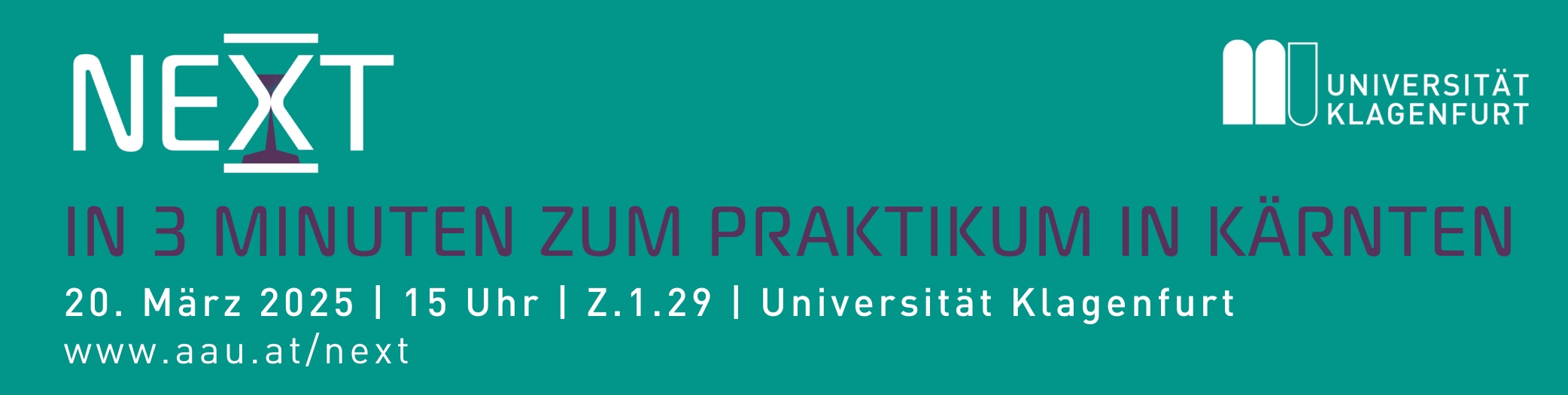 NEXT In 3 Minuten zum Praktikum in Kärnten