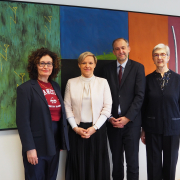 Besuch der Generalkonsulin der Republik Slowenien, Maja Balant Slobodjanac (zweite von links) an der Universität Klagenfurt
