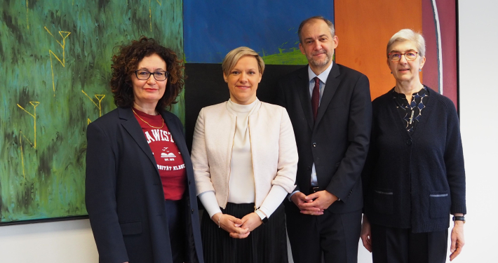 Besuch der Generalkonsulin der Republik Slowenien, Maja Balant Slobodjanac (zweite von links) an der Universität Klagenfurt
