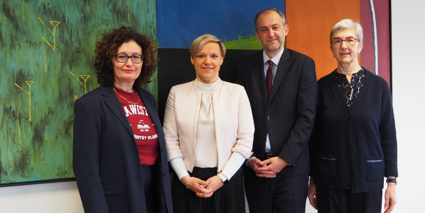 Besuch der Generalkonsulin der Republik Slowenien, Maja Balant Slobodjanac (zweite von links) an der Universität Klagenfurt