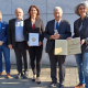 Vereinssekretär Thomas Zeloth, Vereinsdirektor Wilhelm Wadl, Historikerin Andrea Ettinger, Archäologe Franz Glaser und Vereinssekretär-Stellvertreterin Renate Jernej (von links nach rechts) © Geschichtsverein für Kärnten/Heidi Rogy